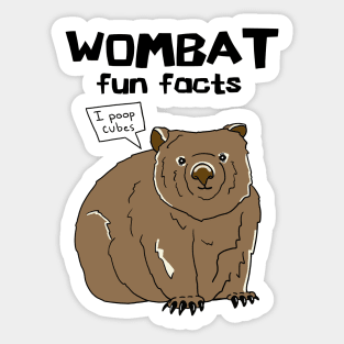 Wombat Fun Facts Sticker